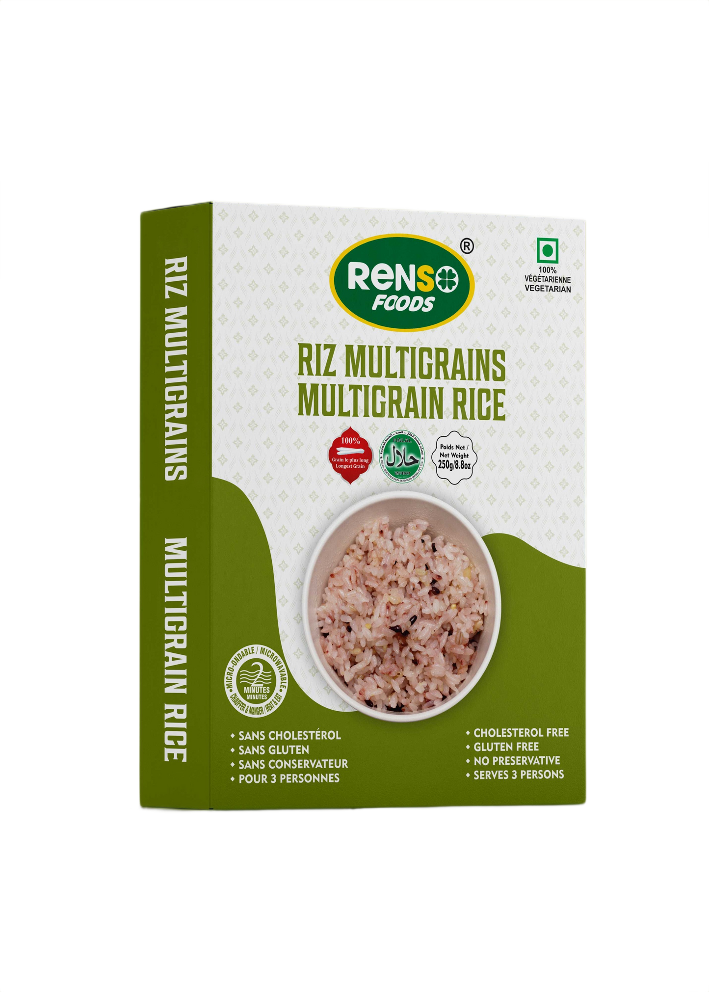 RENSO Microrice Riz multigrains (250 g, 24 boîtes/caisse)