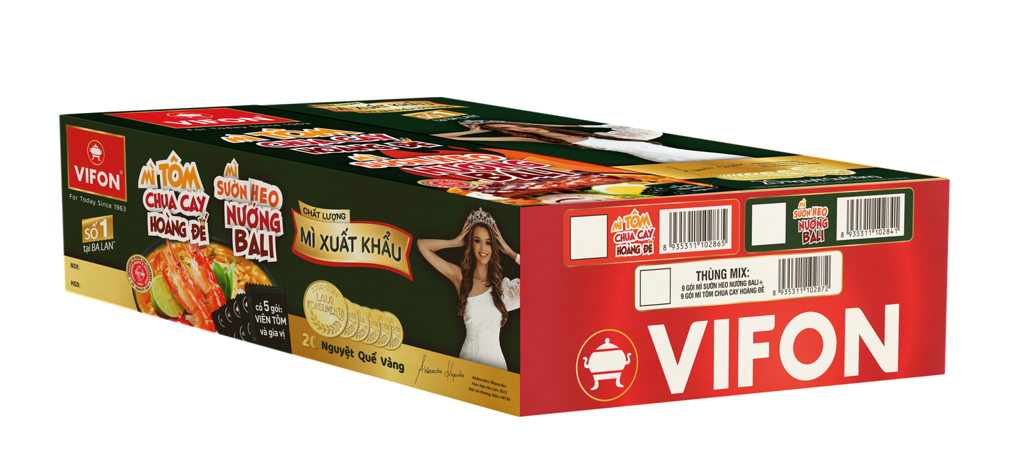 Mì gà cay VIFON Hàn Quốc (105g, 20 gói/thùng)