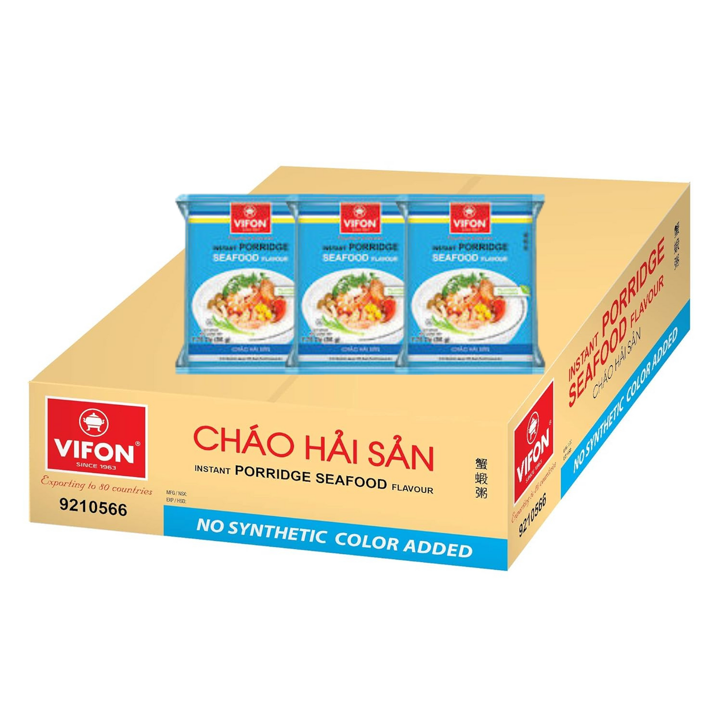 Cháo ăn liền VIFON hương vị hải sản (50g, 50 gói/thùng)