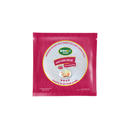 Renso Premium Galettes de Riz Rondes pour Nems (22cm, 340g, 44 sacs/caisse)