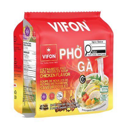 Miến Gà Ăn Liền VIFON Hương Vị Gà (60g, 4 Gói/Túi, 6 Túi/Thùng)