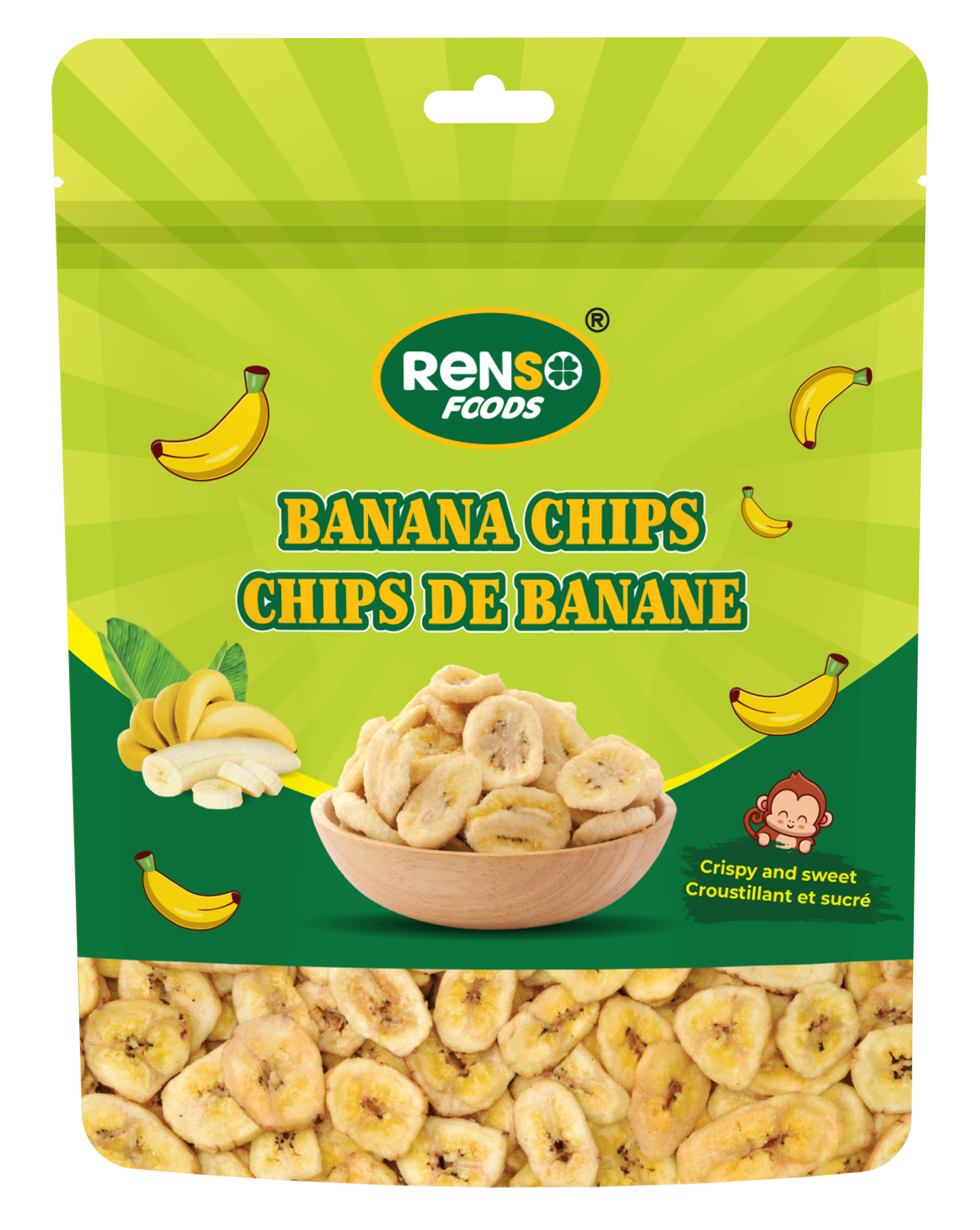 RENSO Banana Chips (100g, 24 bags/case) – Renso Foods