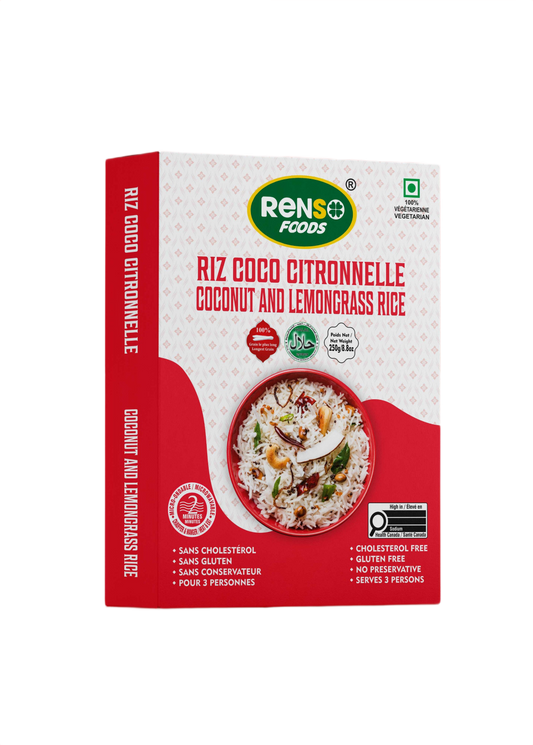 Gạo RENSOS Microrice Dừa & Sả (250g, 24 hộp/thùng)