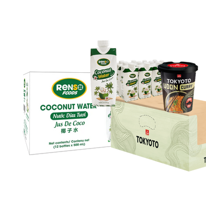🔥 Ưu đãi combo: 1 thùng nước dừa RENSO 500ml + 1 thùng mì ăn liền VIFON Tokyoto Udon vị cà ri