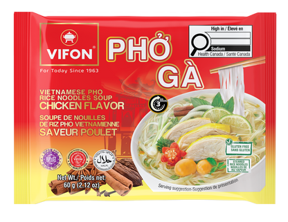 Miến Gà Ăn Liền VIFON Hương Vị Gà (60g, 4 Gói/Túi, 6 Túi/Thùng)
