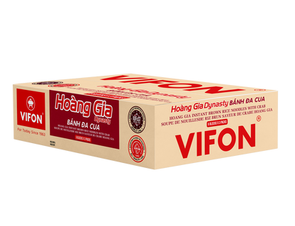 Mì gạo lứt ăn liền VIFON Hoàng Gia vị cua (120g; 18 gói/thùng)