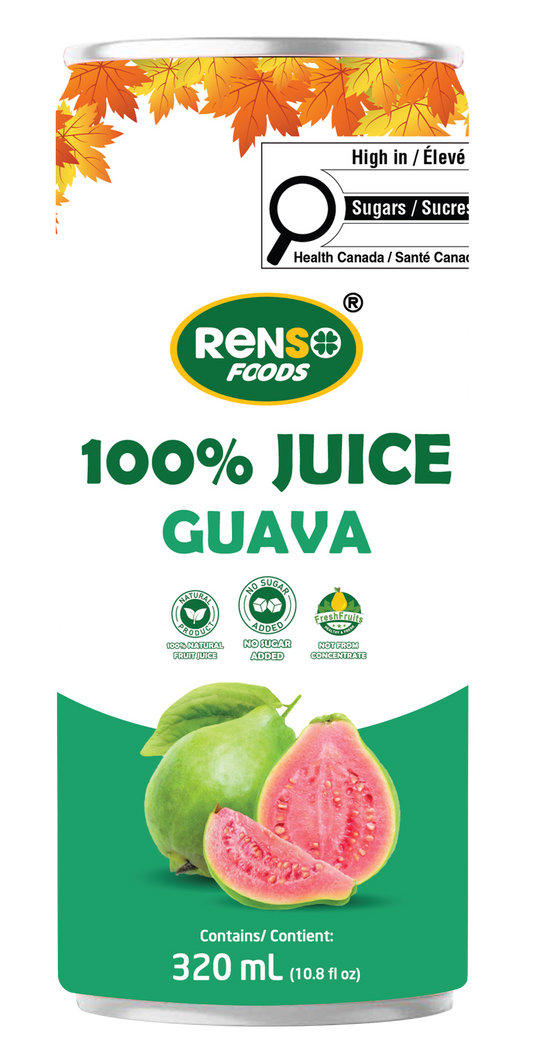 Nước ép ổi RENSÒ 100% (320ml, 24 lon/thùng)