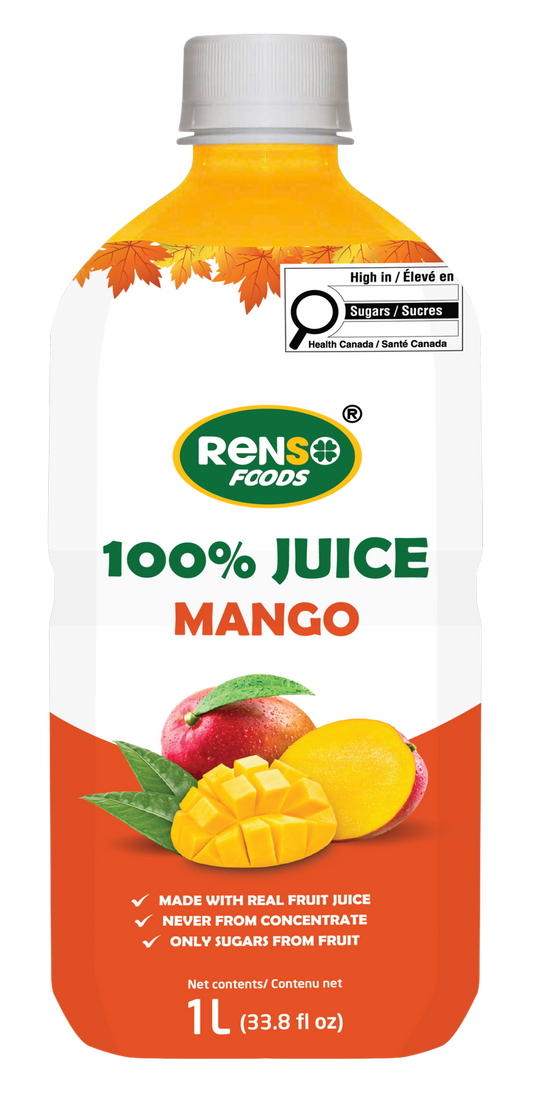 Nước ép xoài RENSO 100% (1L, 12 chai/thùng)