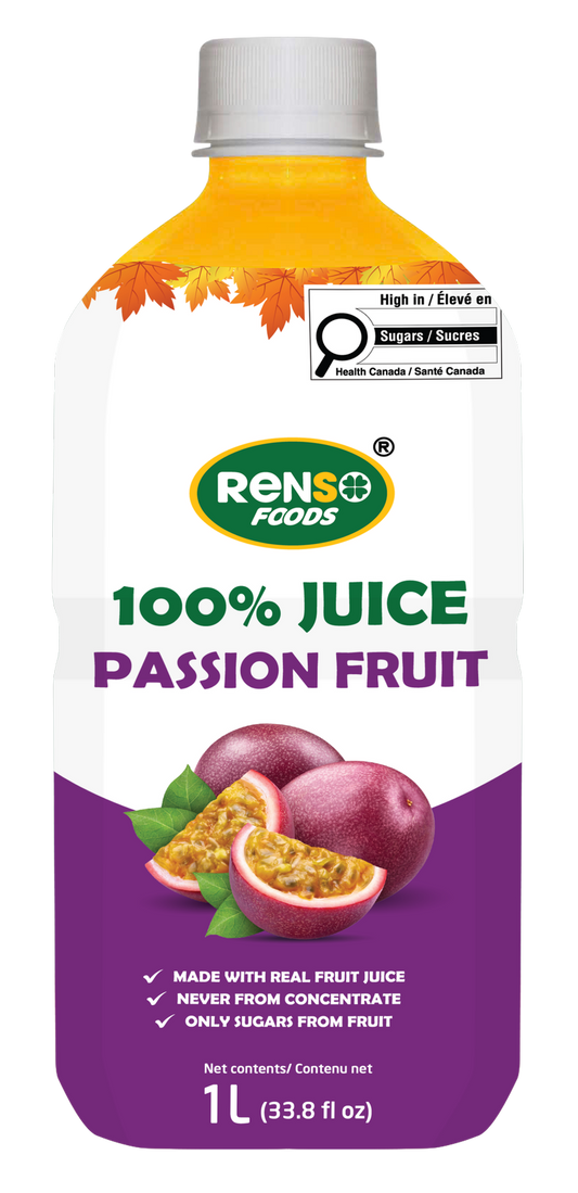 Nước ép RENSOL 100% Chanh dây (1L, 12 chai/thùng)