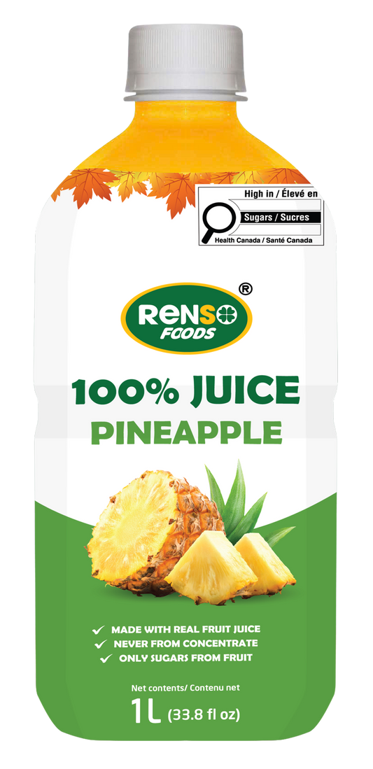 Nước ép dứa RENSO 100% (1L, 12 chai/thùng)