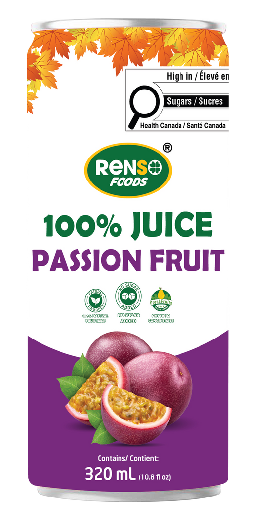 Nước ép chanh dây RENSO 100% (320ml, 24 lon/thùng)