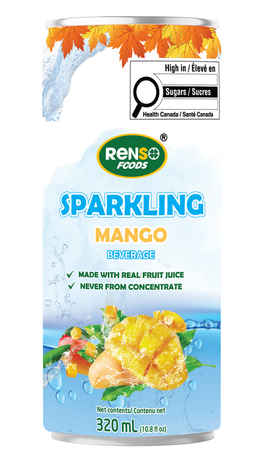 RENSO Xoài Sủi Bọt (320ml, 24 lon/thùng)