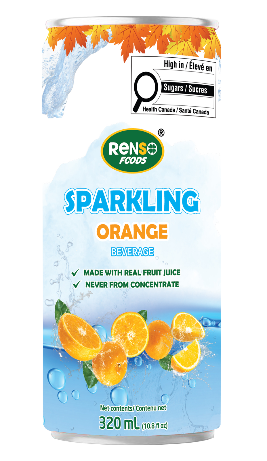 RENSO Orange Pétillant (320 ml, 24 canettes/caisse)