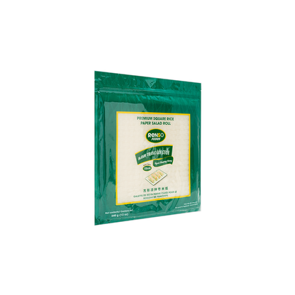 Renso Premium Square Rice Paper Salad Roll (22cm, 340g, 44 bags/case)