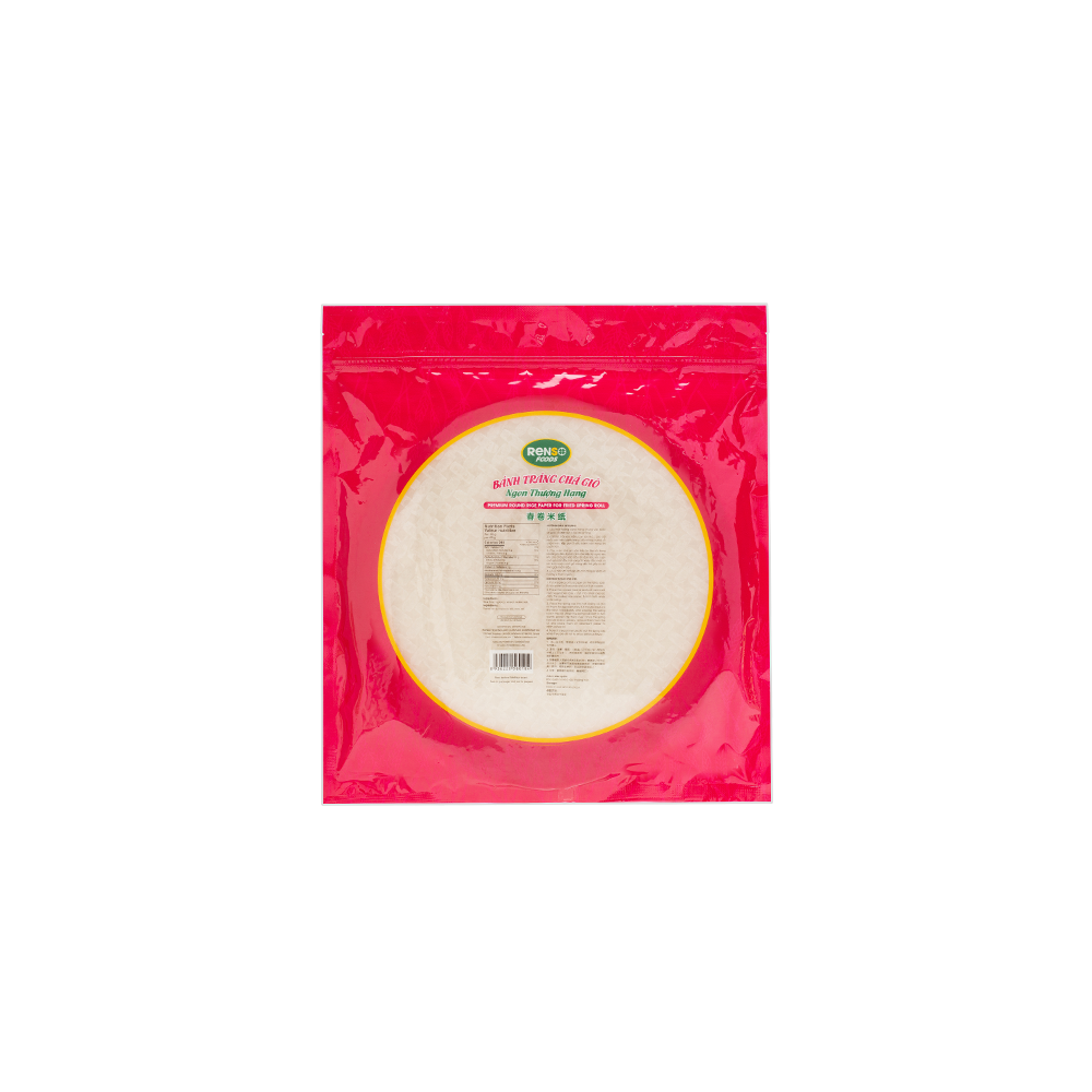 Renso Premium Galettes de Riz Rondes pour Nems (22cm, 340g, 44 sacs/caisse)
