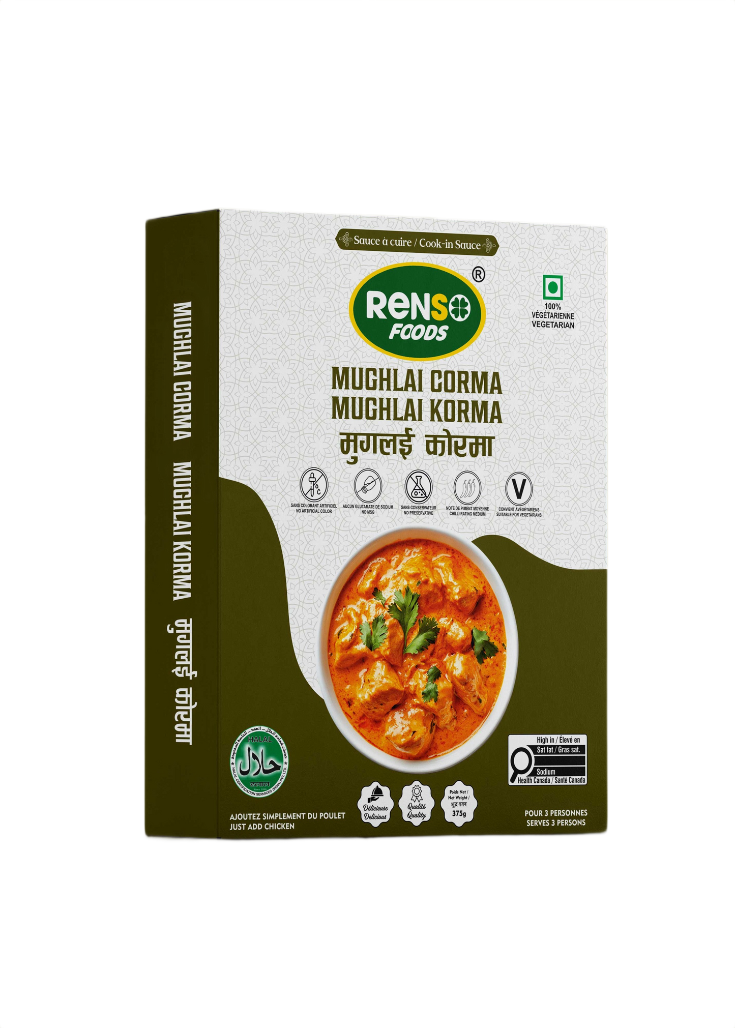 Nước sốt cà ri RENSO Muchilai Korma (375g, 24 hộp/thùng)