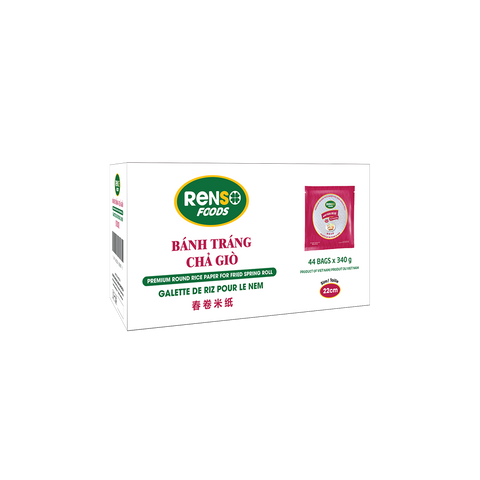 Renso Premium Round Rice Paper For Fried Spring Roll 340g (Case of 44)
