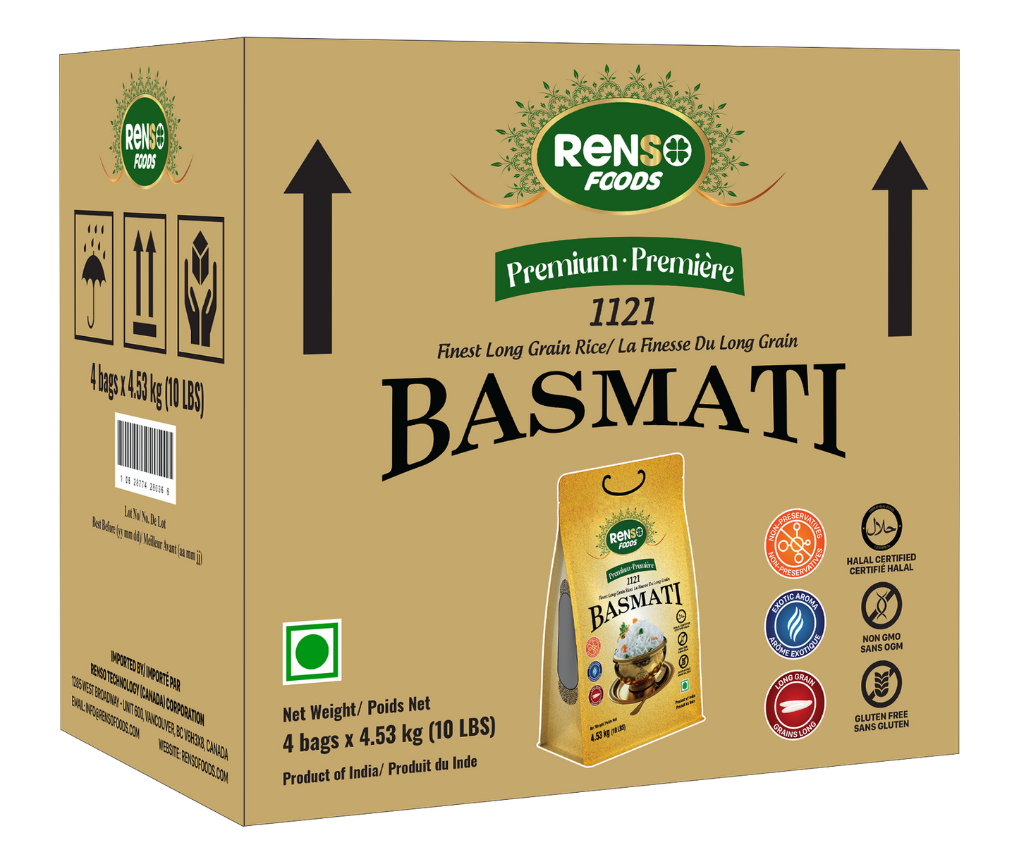 Gạo Basmati cao cấp RENSO (4.5kg)