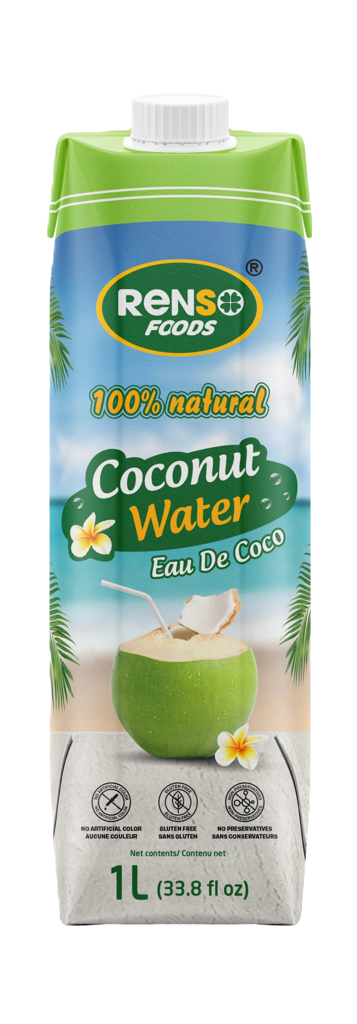 Nước Dừa Tự Nhiên 100% RENSO (1L, 12 Chai/thùng)
